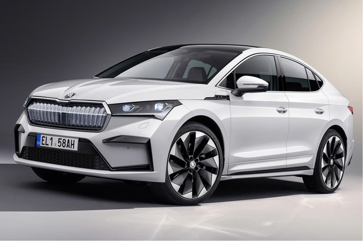 Skoda Enyaq Coupe iV front quarter 