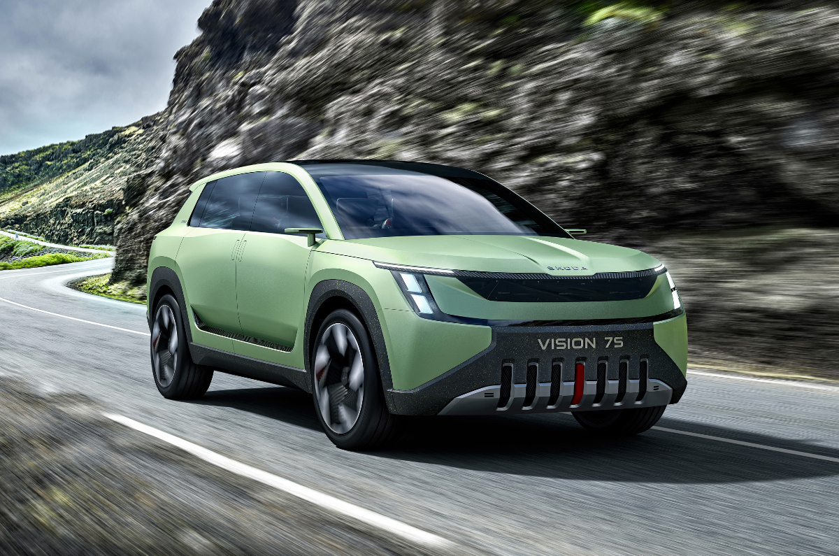 Skoda Vision 7S concept front right quarter