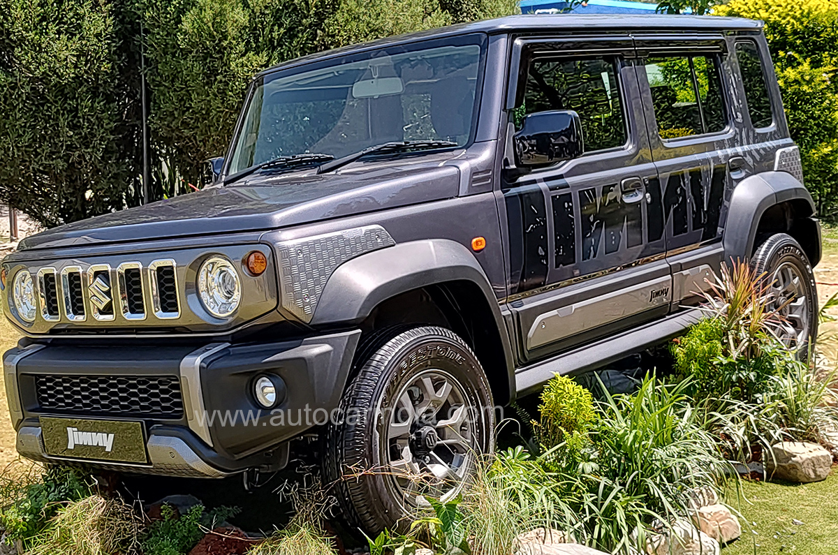 Maruti Suzuki Jimny 5-door Granite Grey with accessories. 