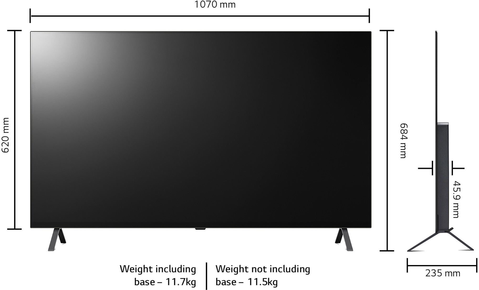 LG   (48 inch) Ultra HD (4K)4K OLED (OLED48A2PSA)