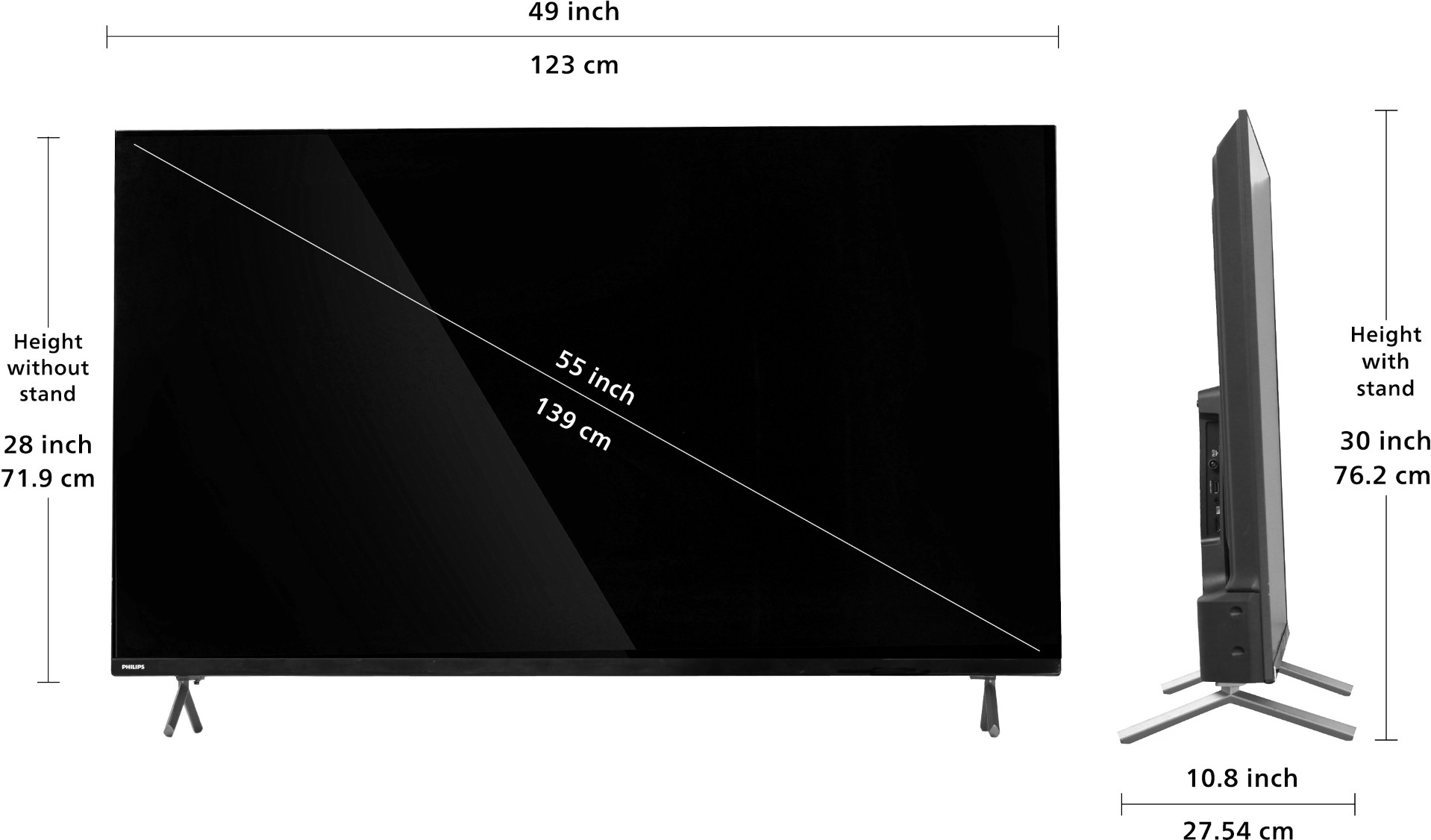 PHILIPS  8100 (55 inch) Ultra HD (4K) (55PUT8115/94)