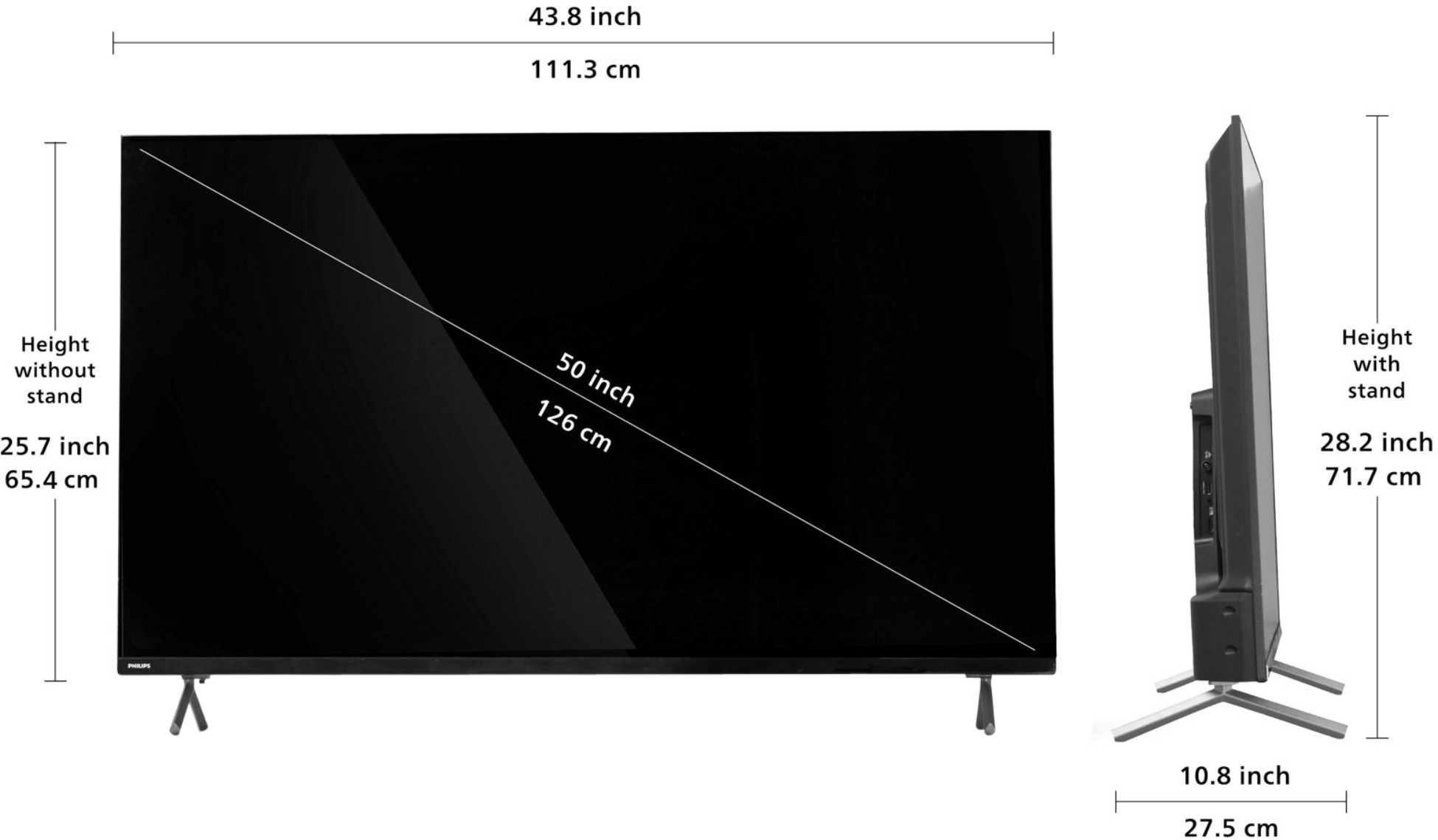 PHILIPS  8100 (50 inch) Ultra HD (4K) (50PUT8115/94)