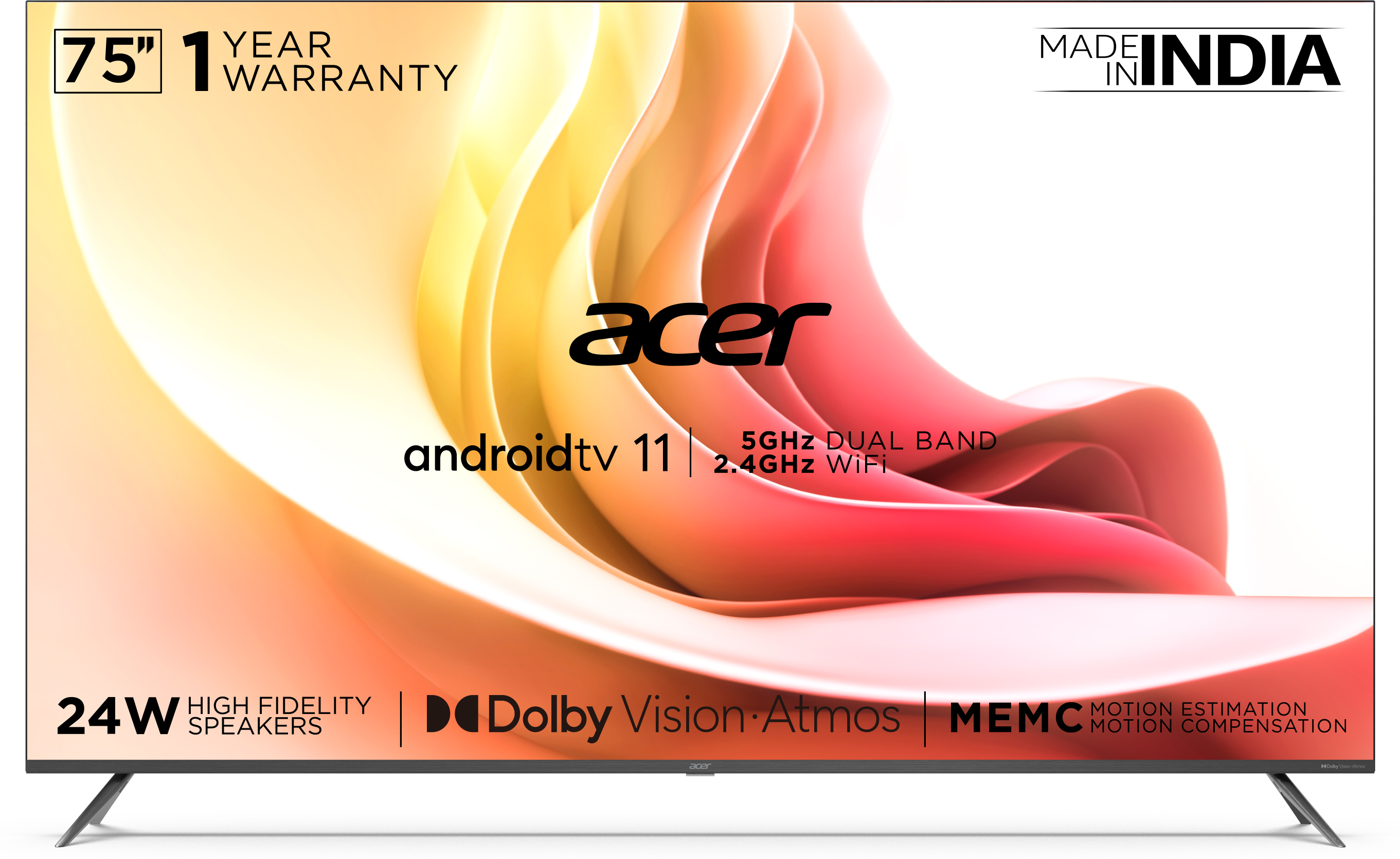 Acer (75 inch) Ultra HD (4K) LED ( AR75AR2851UDFL )