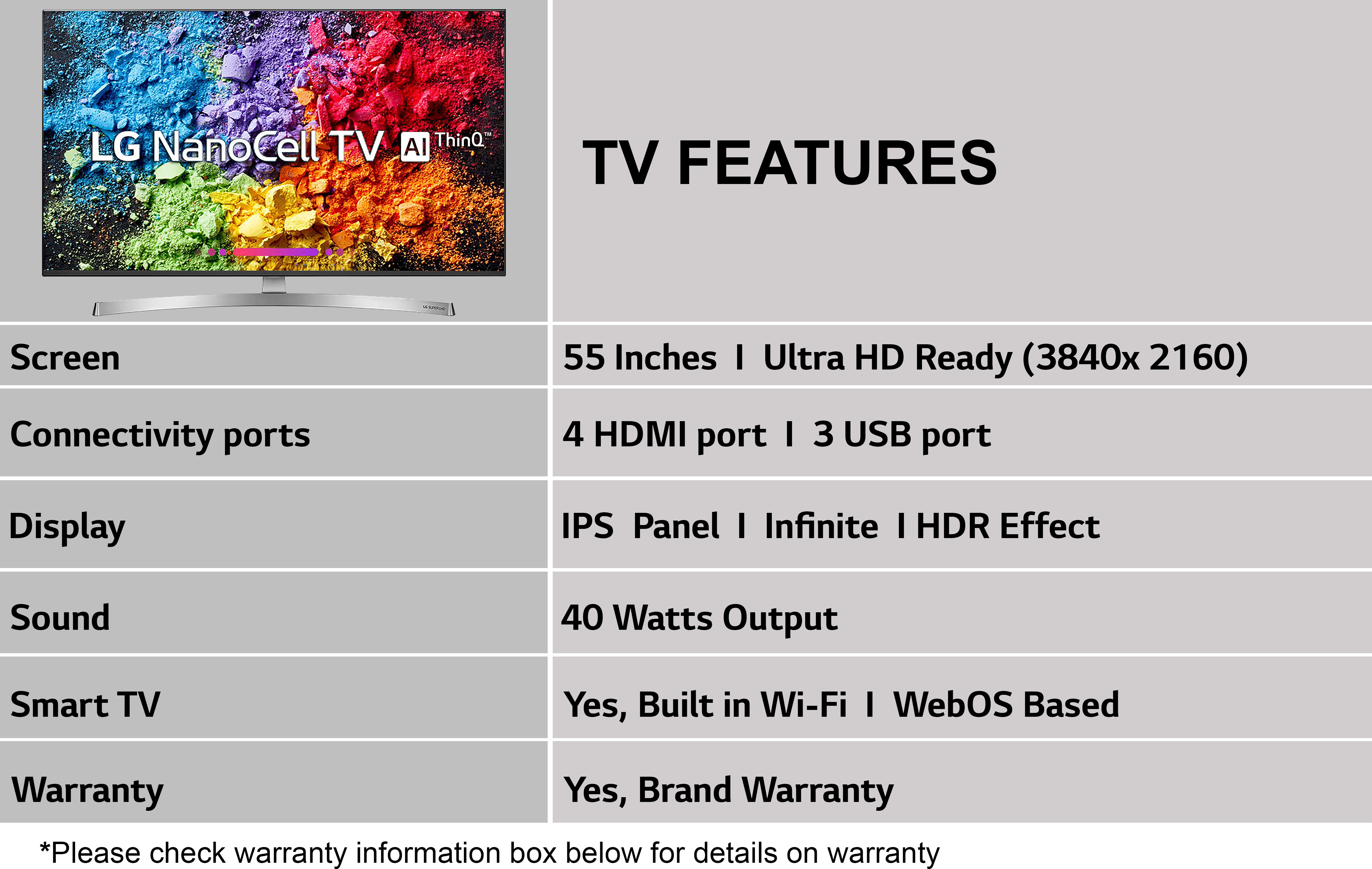 LG   (55 inch) Ultra HD (4K)IPS (55SK8500PTA)