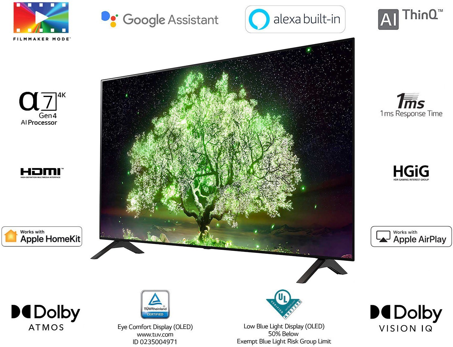 LG  OLED A1 Series (65 inch) Ultra HD (4K) (OLED65A1PTZ)