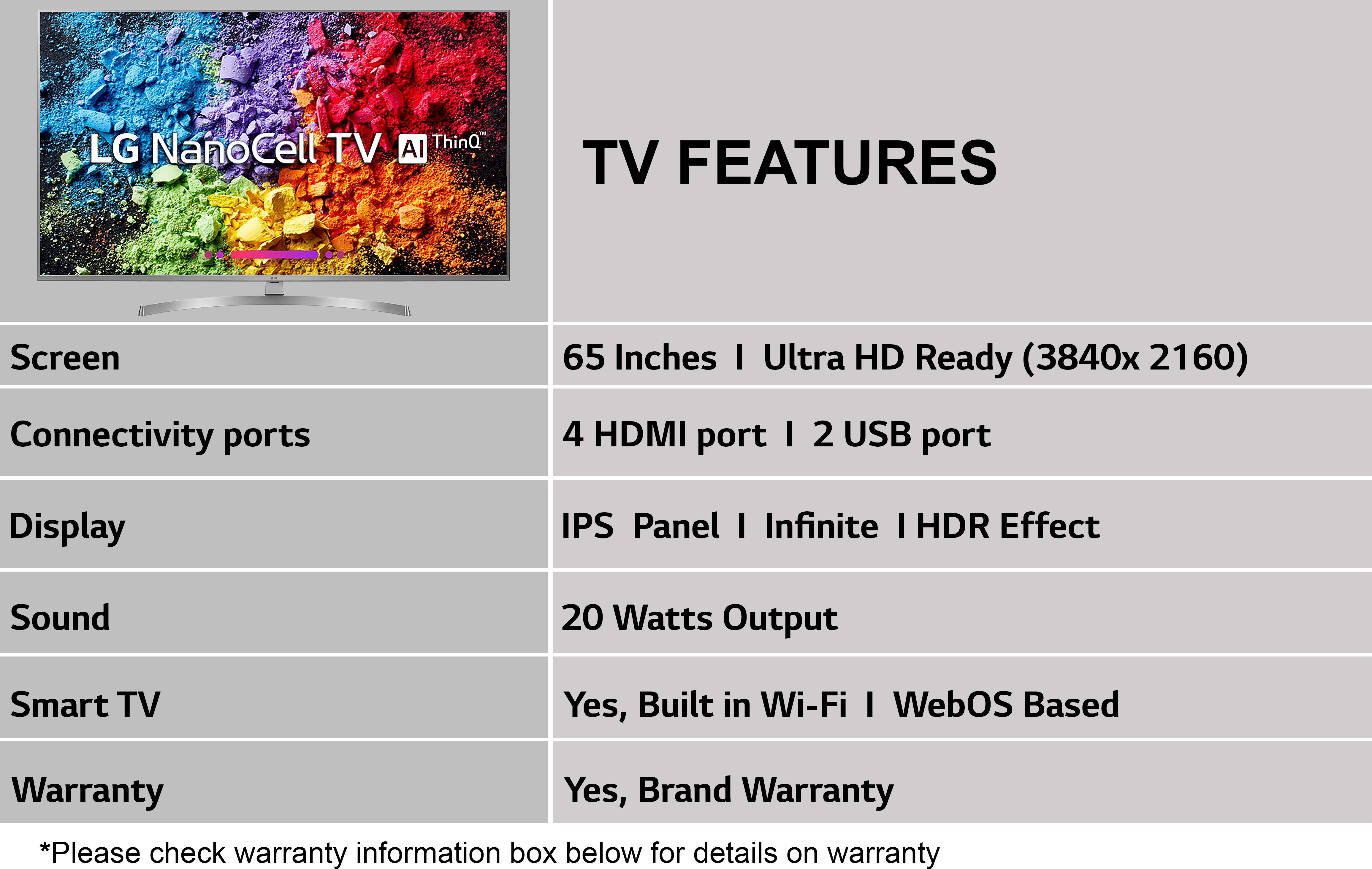 LG   (65 inch) Ultra HD (4K)IPS Panel (65UK7500PTA)