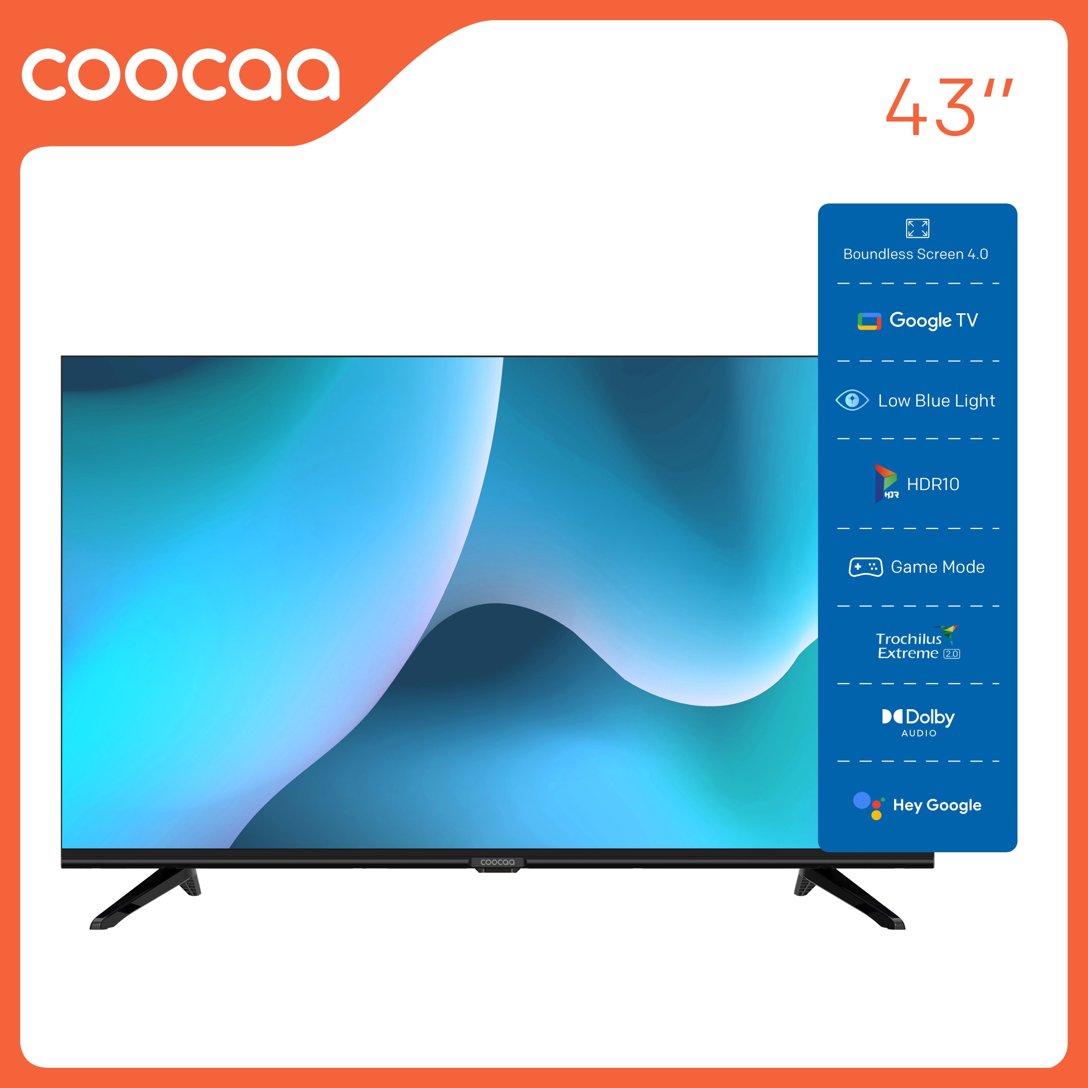 Coocaa  Frameless (43 inch) Full HDIPS Panel (43Z72)