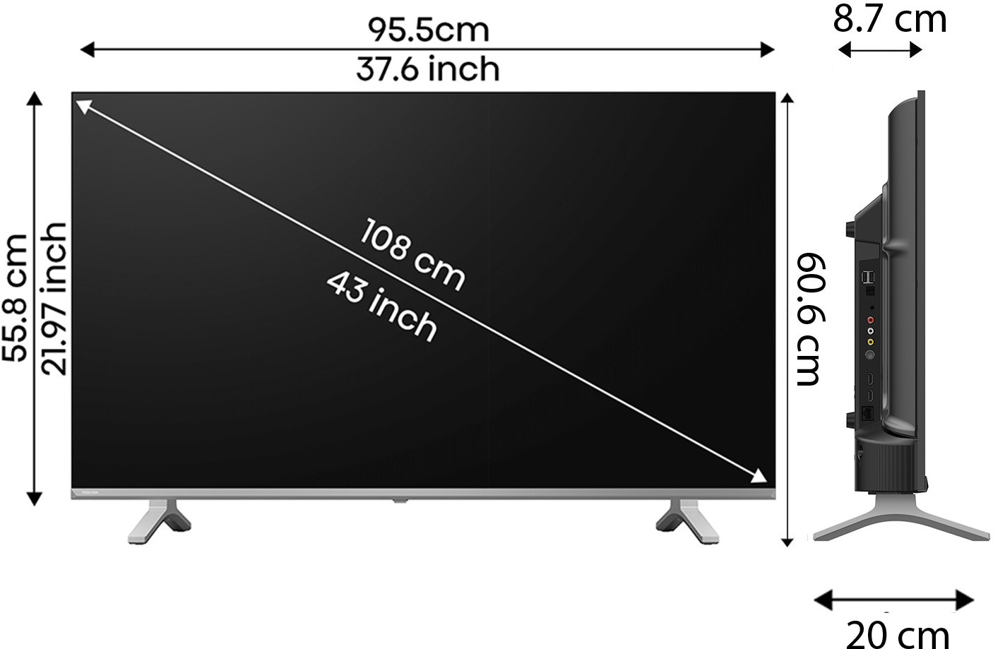 TOSHIBA  V35KP (43 inch) Full HDA+ Grade LED (43V35KP)