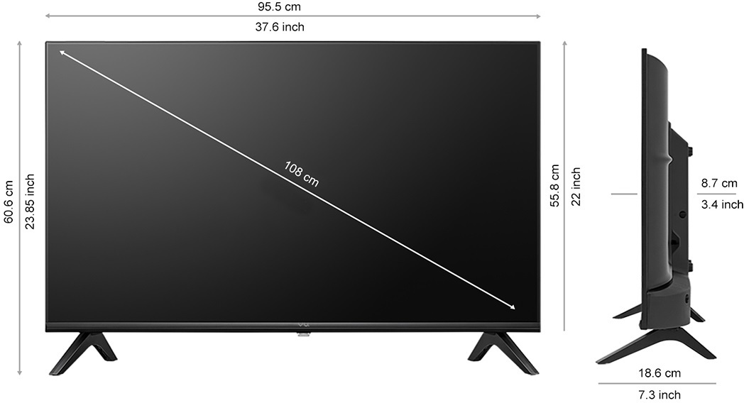 Vu Premium (43 inch) Full HDA+ Grade High Bright Panel (43_GA-3 Yrs) Vu Premium (43 inch) Full HDA+ Grade High Bright Panel (43_GA-3 Yrs)