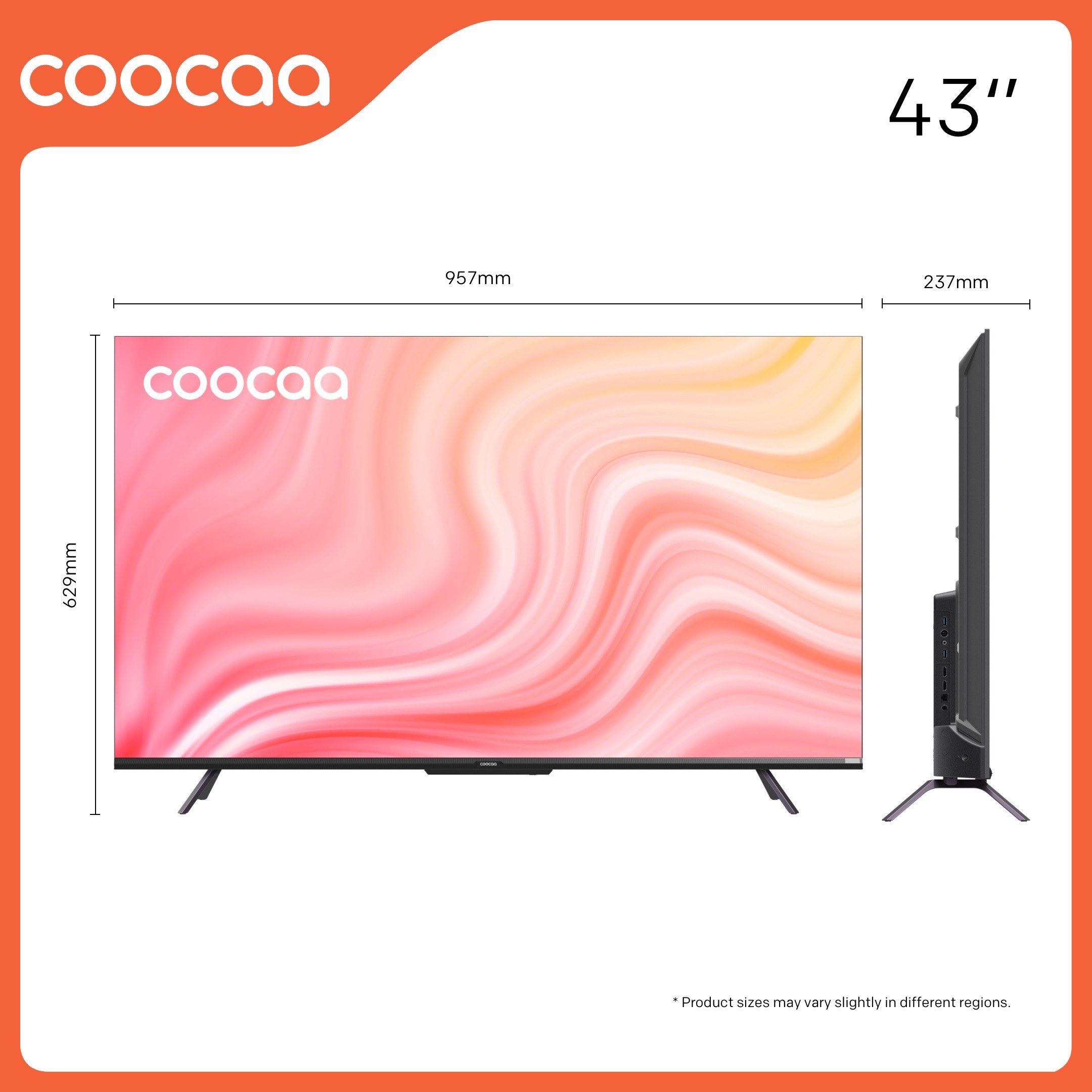 Coocaa  Frameless (43 inch) Ultra HD (4K)IPS (43Y72)