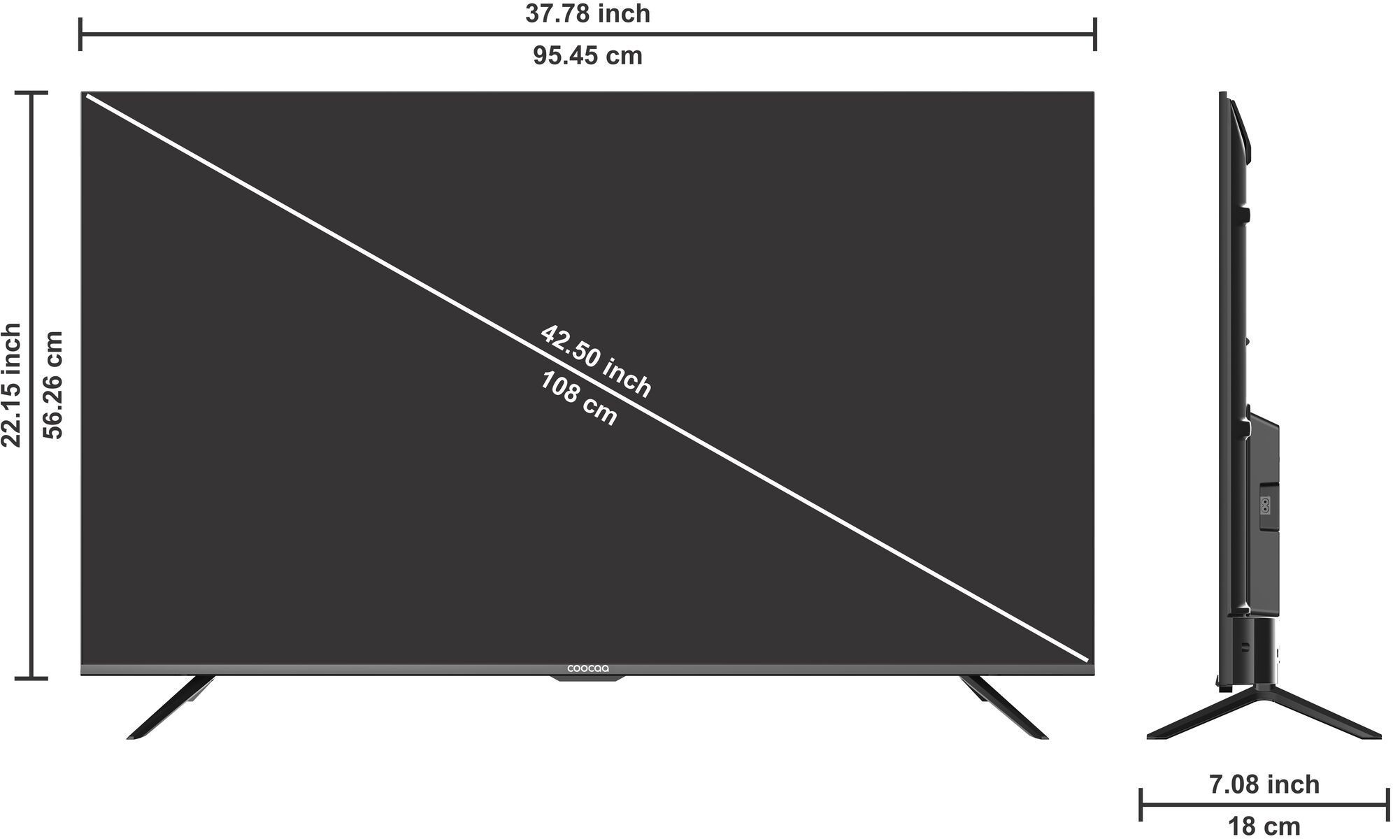 Coocaa   (43 inch) Ultra HD (4K) (43S6G Pro)