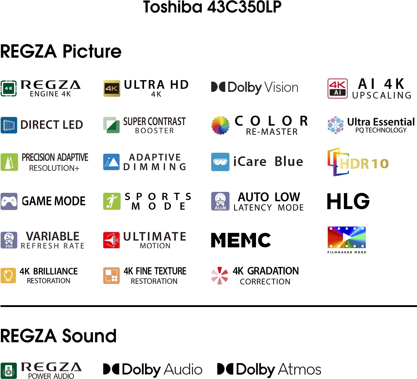TOSHIBA  C350LP (43 inch) Ultra HD (4K)A+ Grade Ultra Vivid Panel (43C350LP)