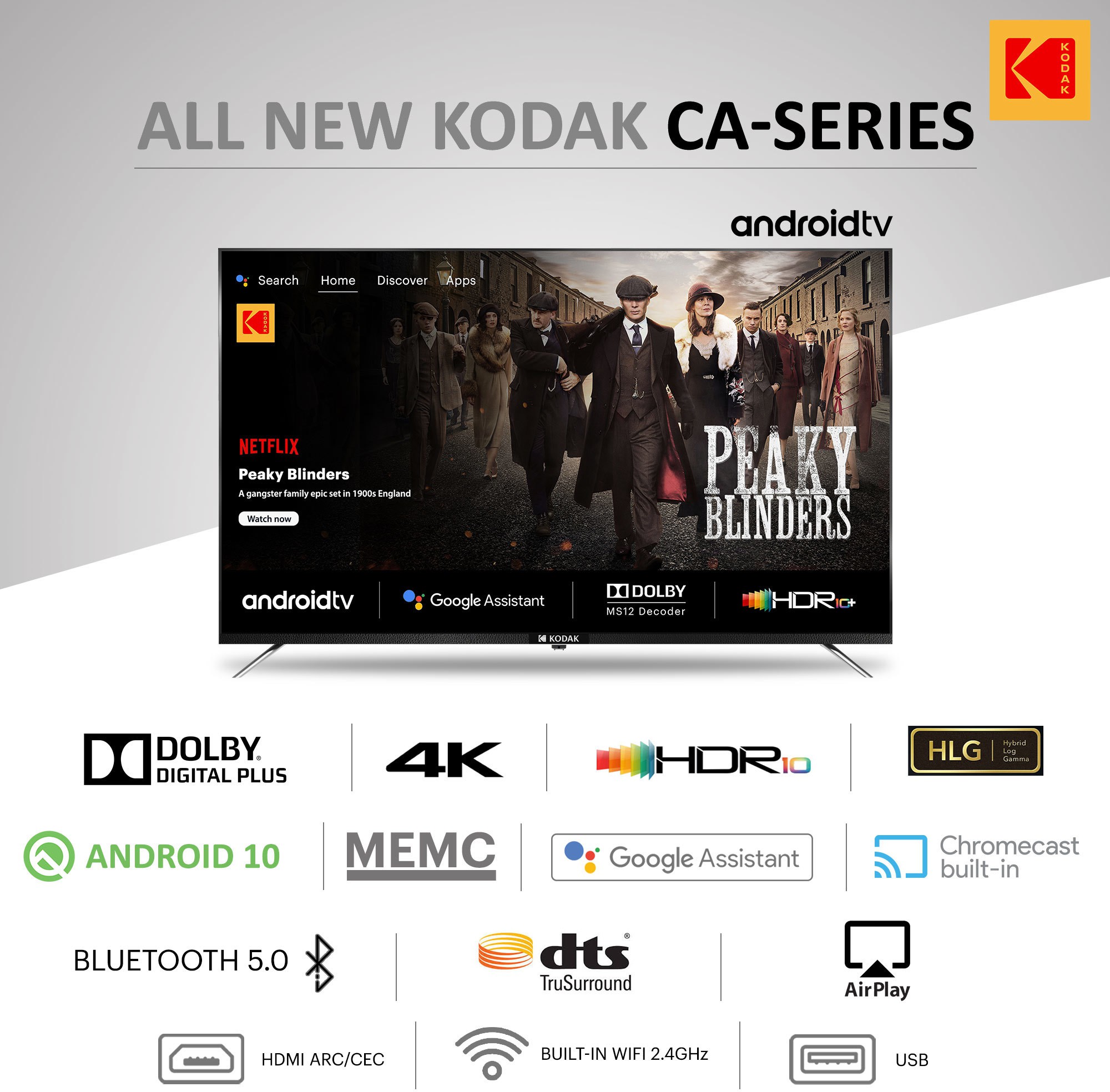 KODAK  CA Series (55 inch) Ultra HD (4K)IPS (55CA0909)