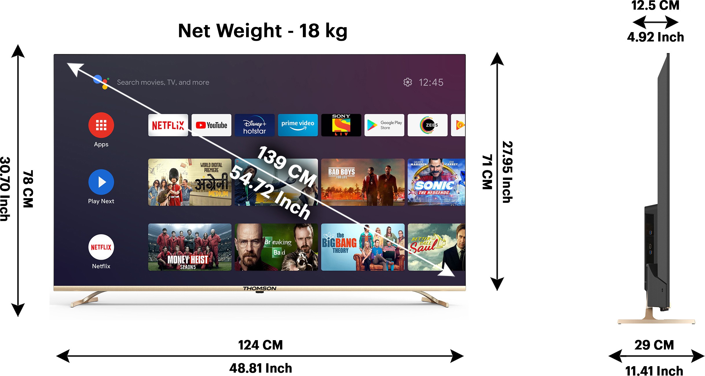 Thomson  OATHPRO Series (55 inch) Ultra HD (4K)IPS (55 OATHPRO 0101)