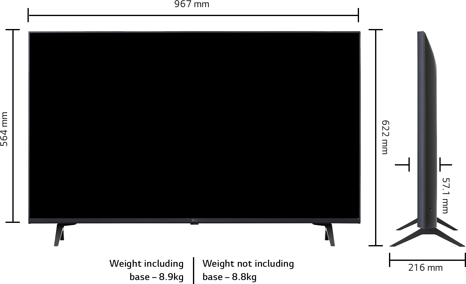 LG   (43 inch) Ultra HD (4K) (43UP7720PTY)