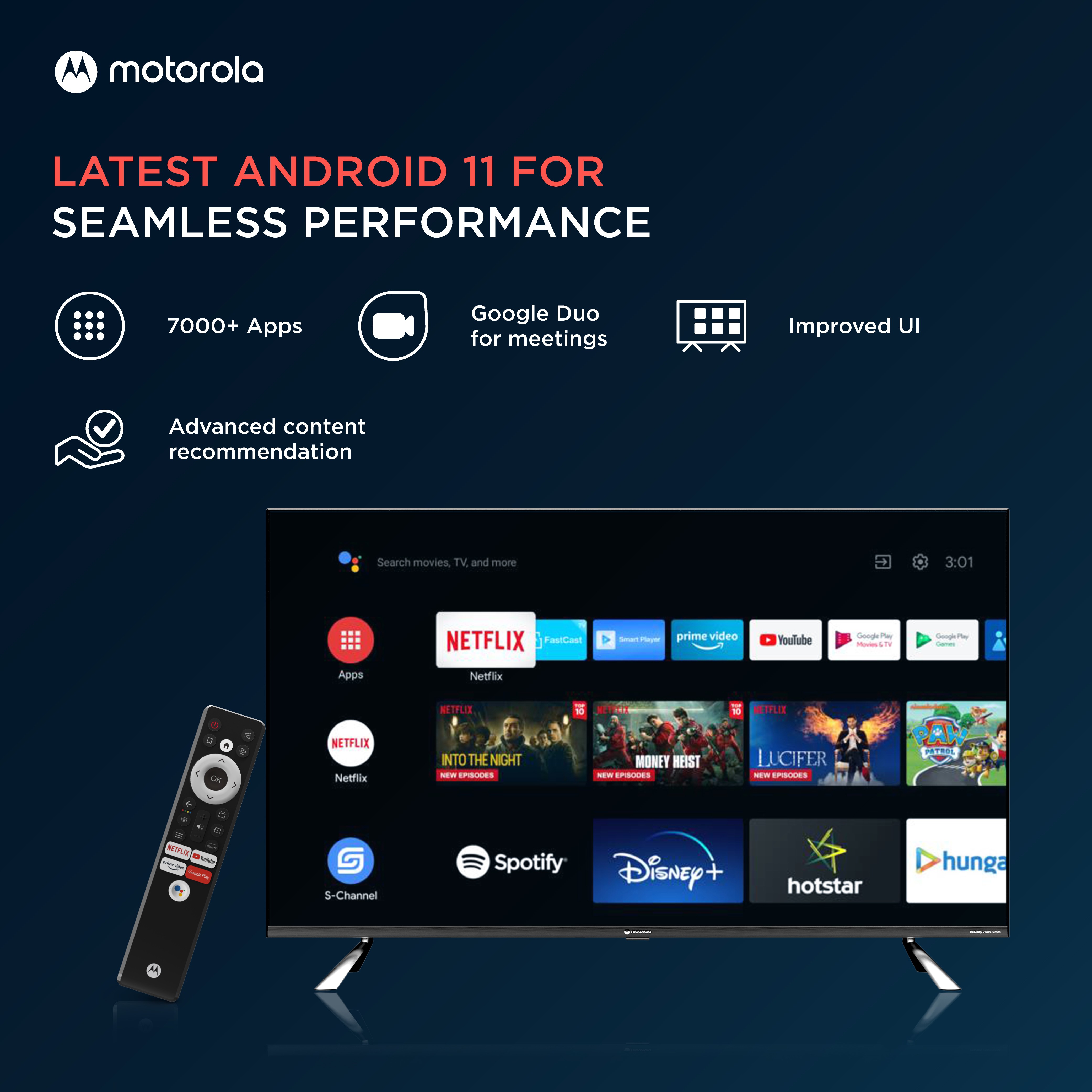 MOTOROLA  Revou-Q (50 inch) Ultra HD (4K)VA Panel (50UHDAQMDT5Q)