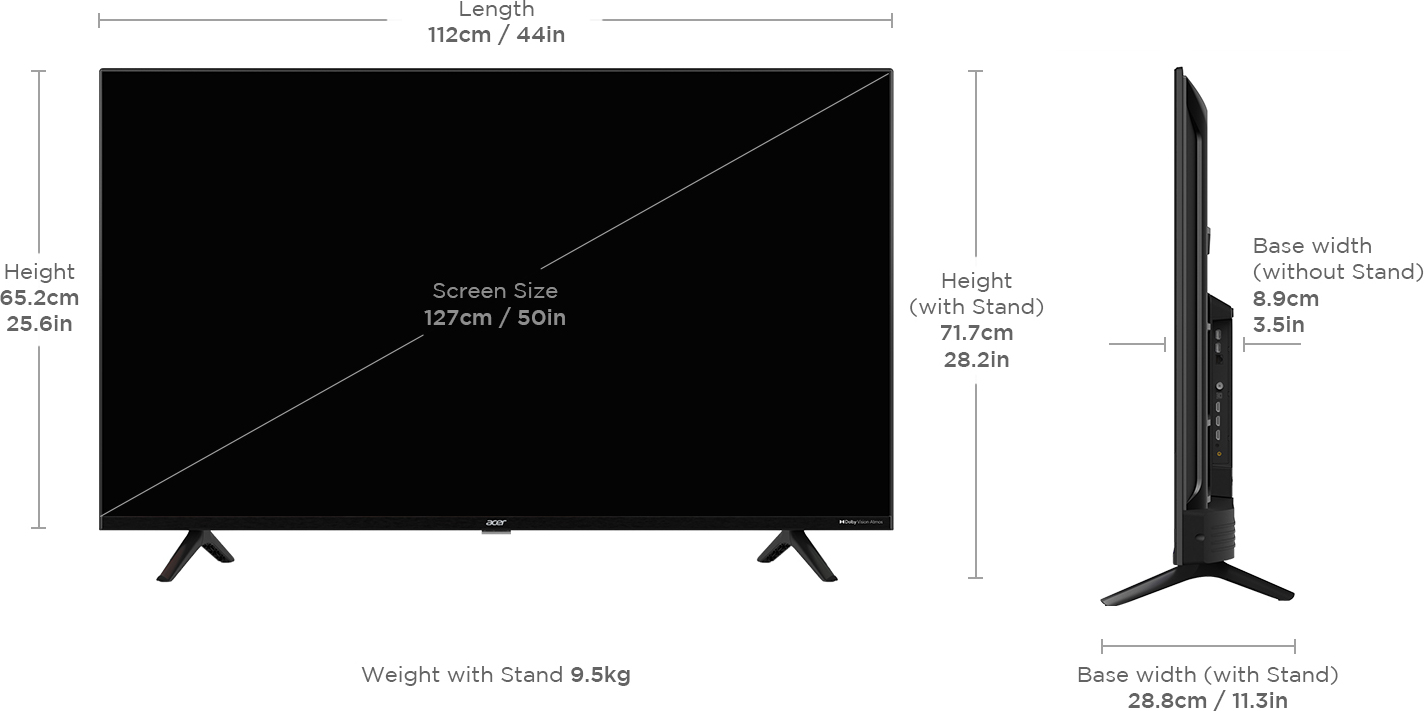 Acer  H PRO Series (50 inch) Ultra HD (4K)VA Panel (AR50GR2851UDPRO)