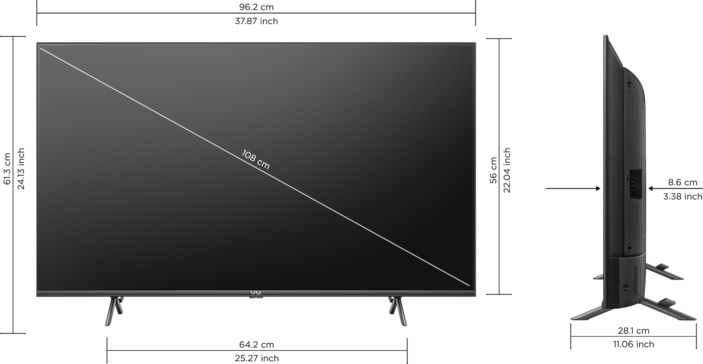 Vu  GloLED (43 inch) Ultra HD (4K) (43GLOLED-3 Yrs)