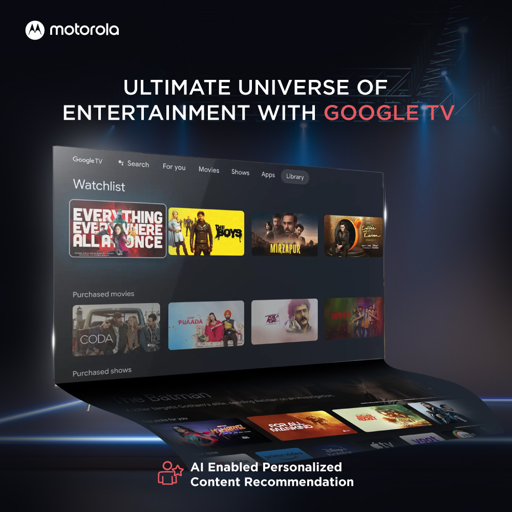 MOTOROLA  EnvisionX (55 inch) Ultra HD (4K) (55UHDGQMWS5Q)