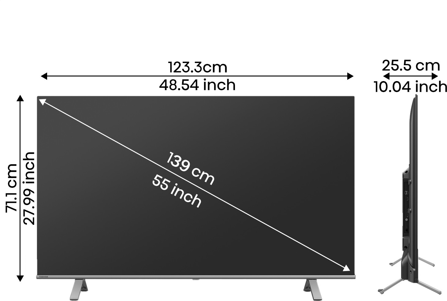 TOSHIBA  C350LP (55 inch) Ultra HD (4K)A+ Grade Ultra Vivid Panel (55C350LP)