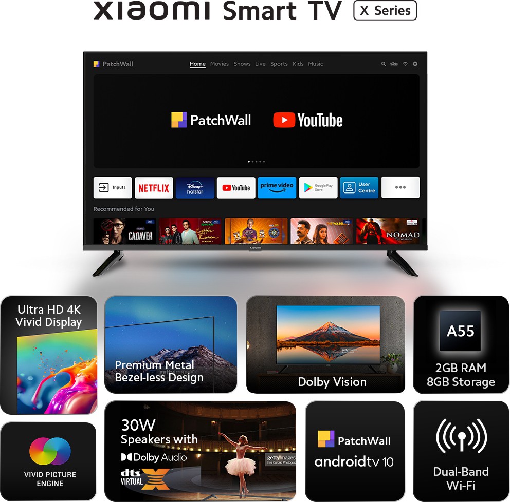 Xiaomi  X Series (55 inch) Ultra HD (4K) (L55M7-A2IN)