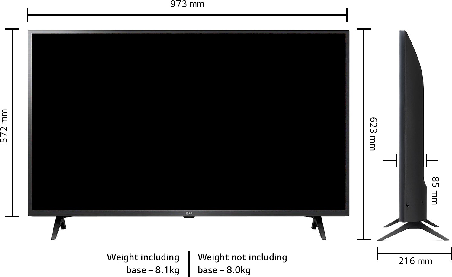 LG   (43 inch) Ultra HD (4K) (43UP7500PTZ)