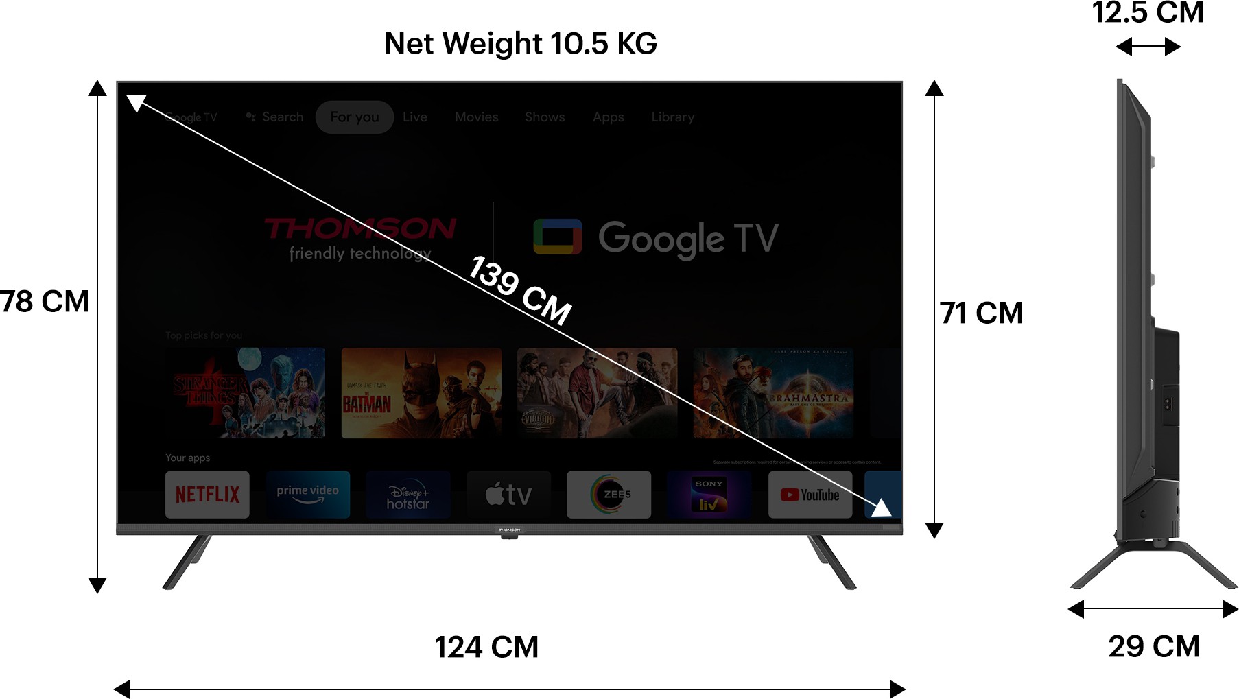 Thomson   (55 inch) Ultra HD (4K)QLED (Q55H1001)