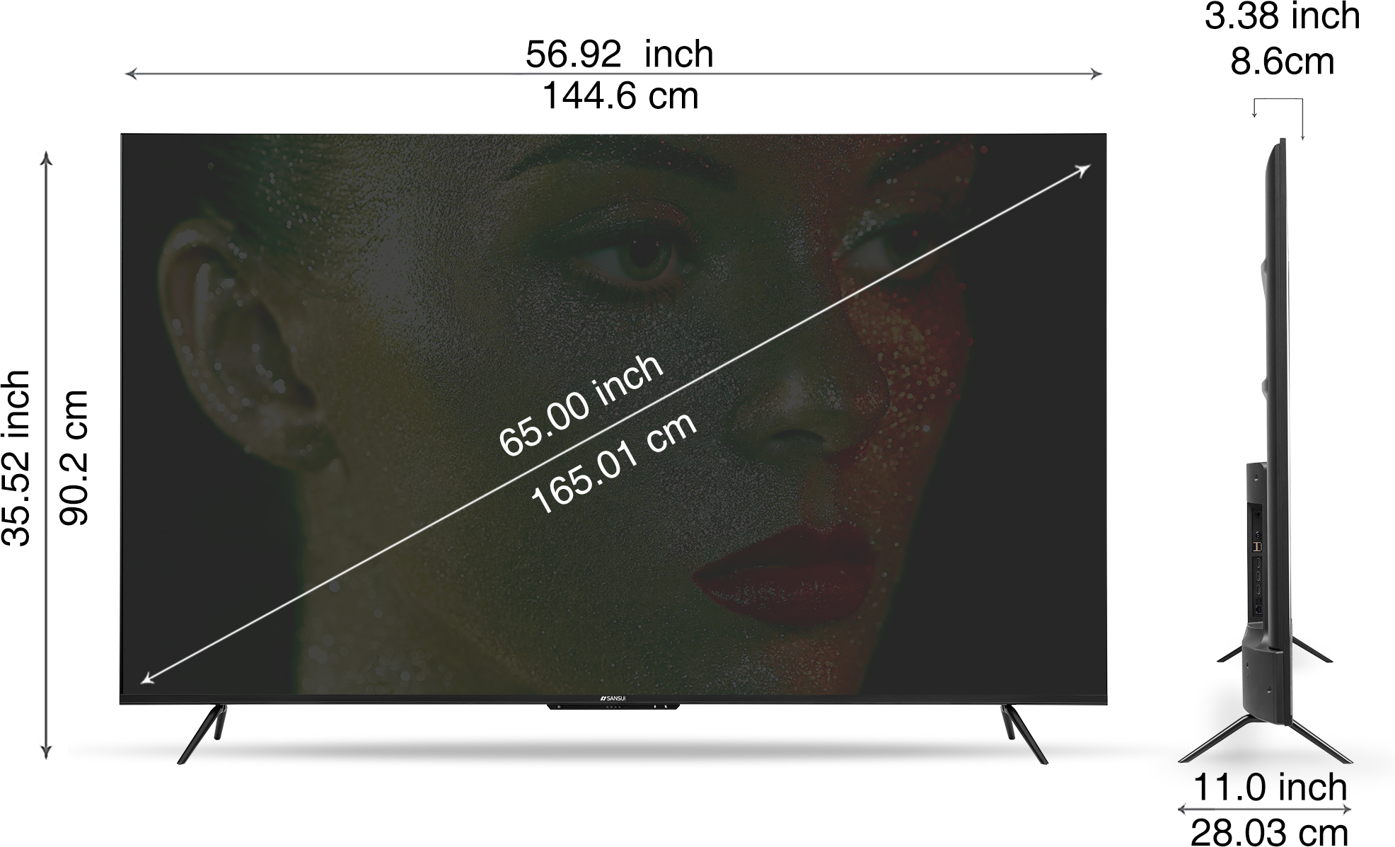 Sansui   (65 inch) Ultra HD (4K) (JSW65ASUHDFF)