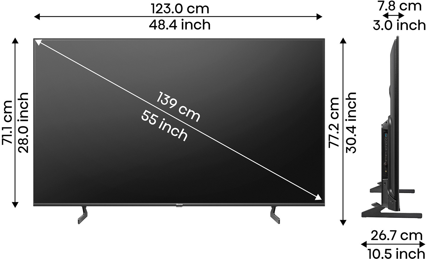 Hisense   (55 inch) Ultra HD (4K) (55U7H)