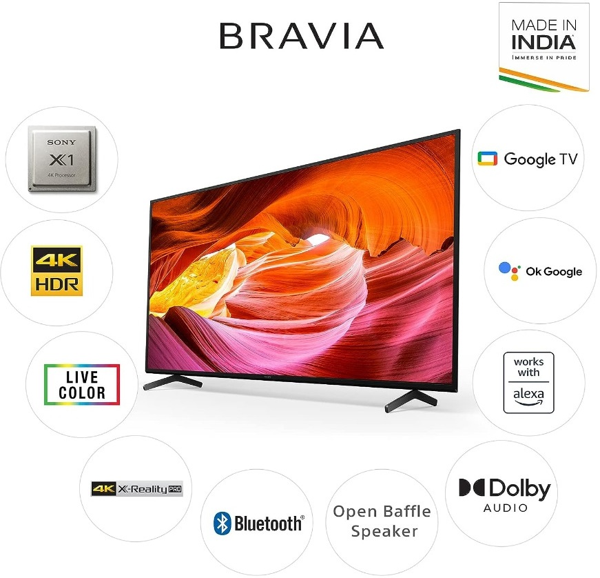 SONY   (55 inch) Ultra HD (4K) (KD-55X75K)