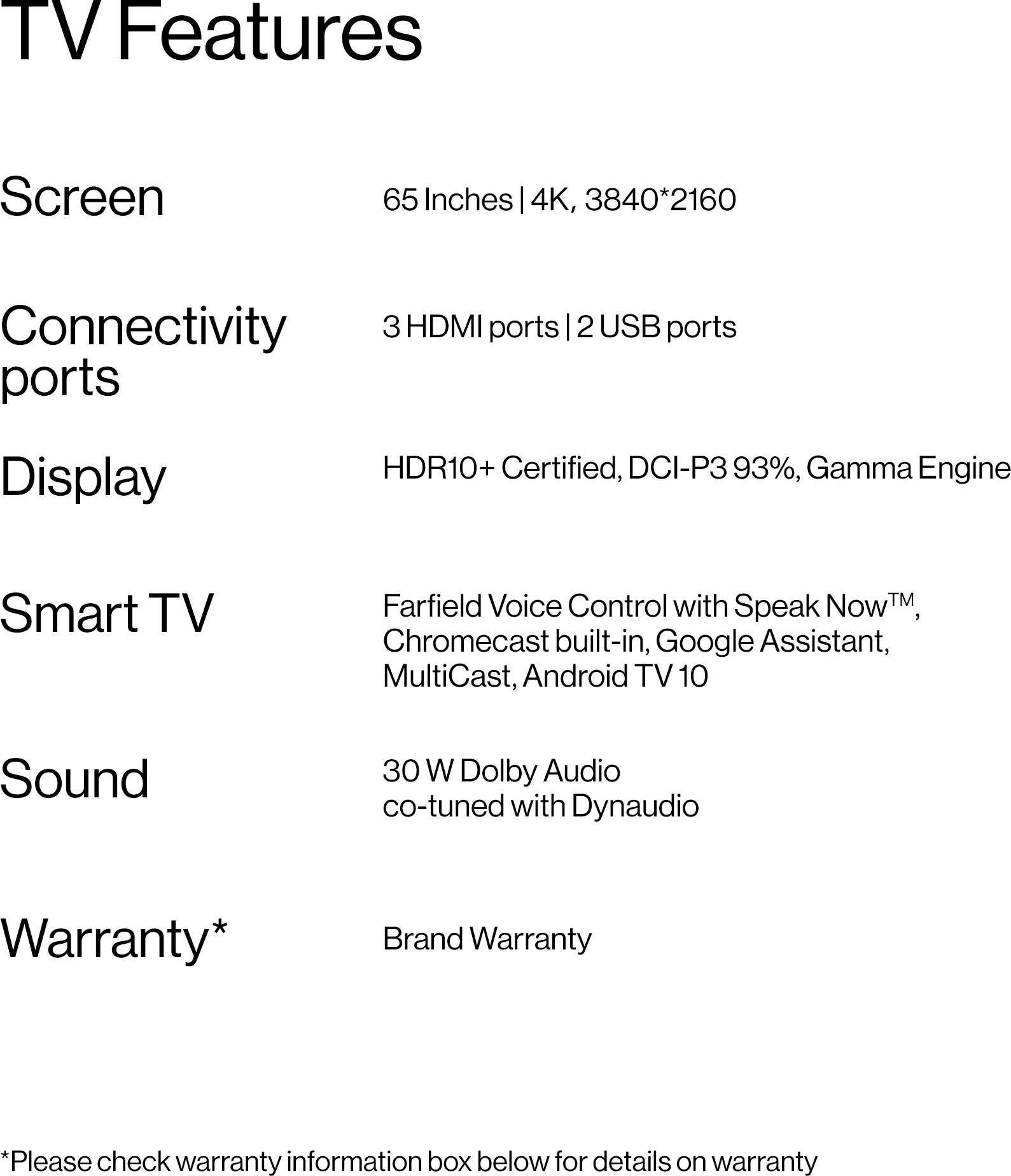 OnePlus  U1S (65 inch) Ultra HD (4K) (65UC1A00)