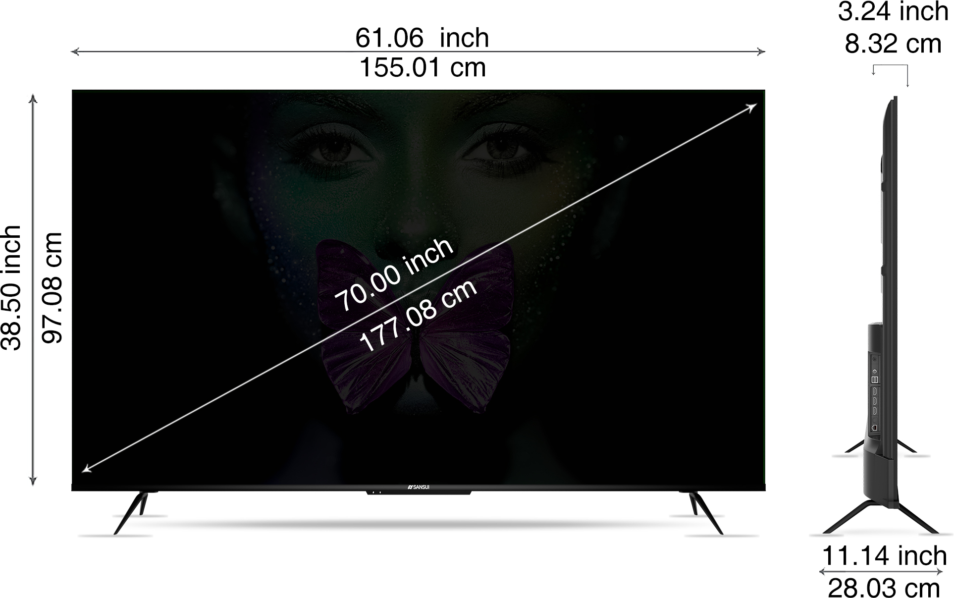 Sansui   (70 inch) Ultra HD (4K) (JSW70GSUHDFF)