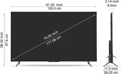 Sansui   (70 inch) Ultra HD (4K) (JSW70ASUHDFF)