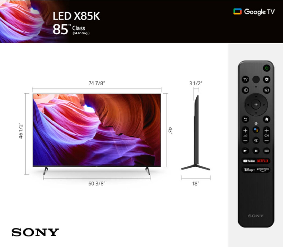 SONY   (85 inch) Ultra HD (4K) (KD-85X85K)