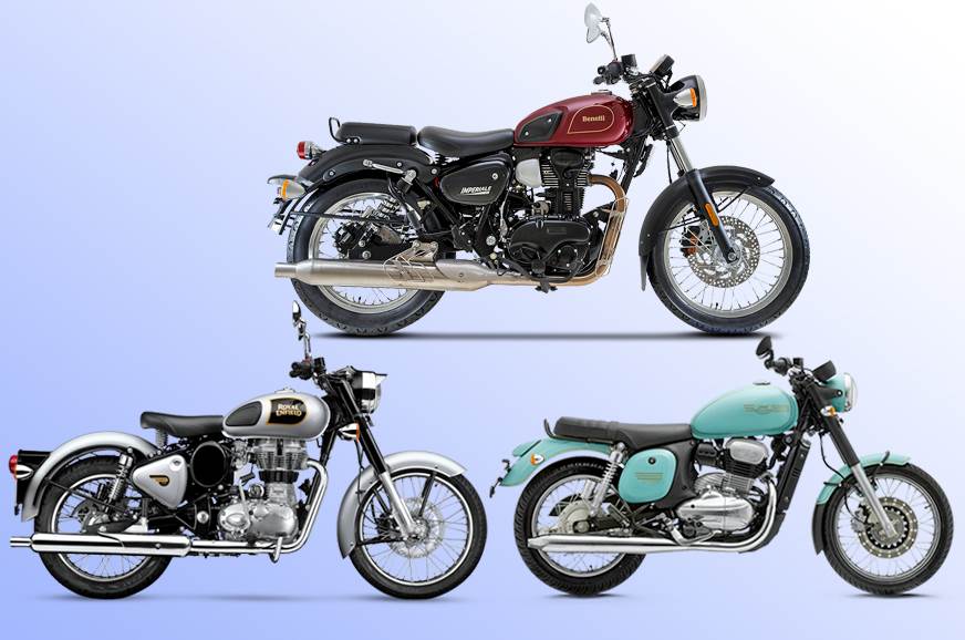 Benelli Imperiale 400 Vs Jawa Forty Two Vs Royal Enfield Classic 350 Specifications Comparison Autocar India