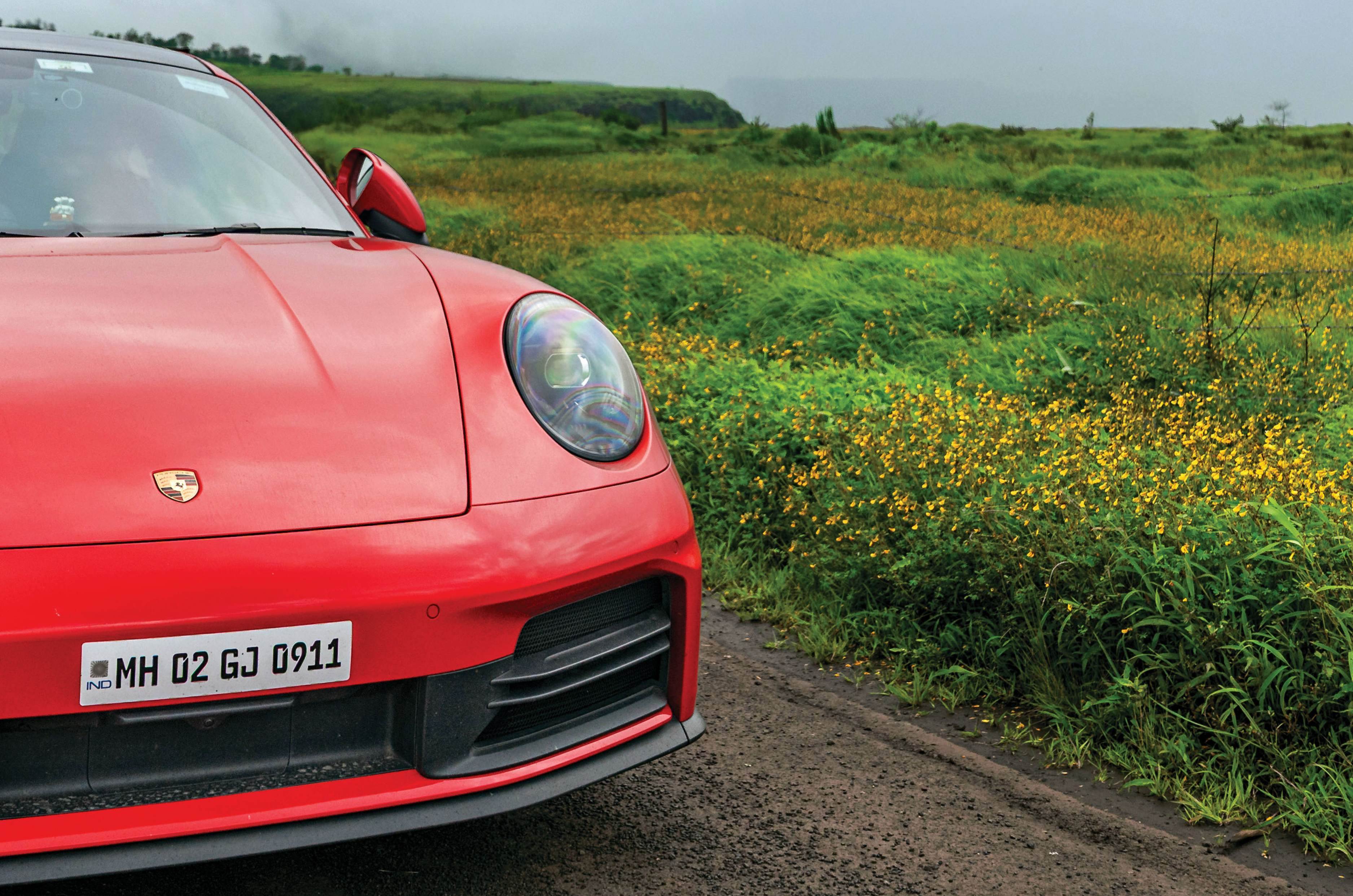 Porsche 911 in red colour