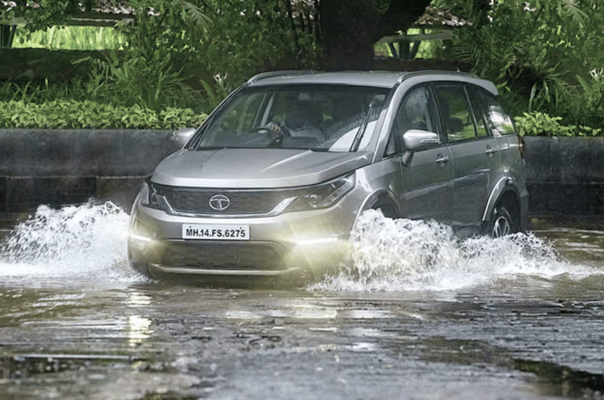 Tata Hexa in flood