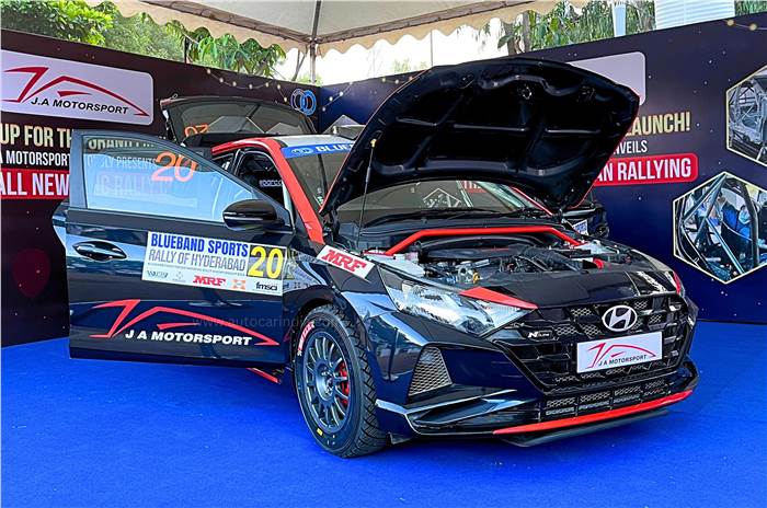 Hyundai i20 N Line rally car J A Motorsport