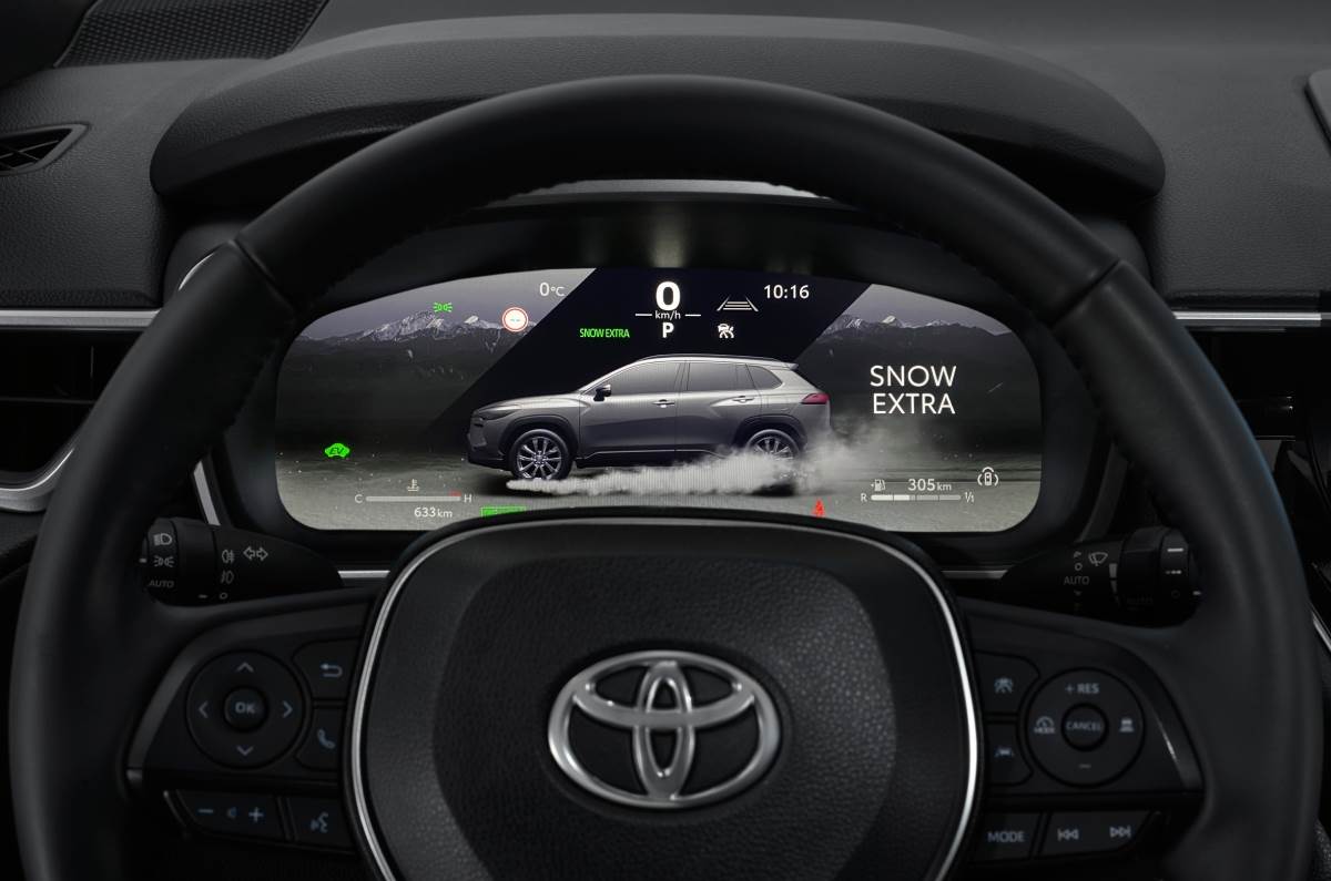 2025 Toyota Corolla Cross instrument cluster snow mode