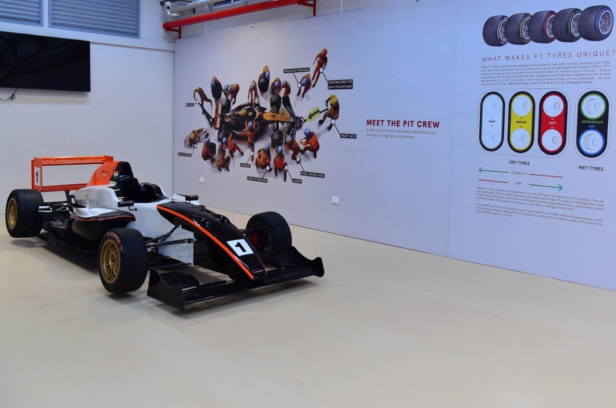 Gee Dee Museum Coimbatore Performance Car Centre with Formula race car