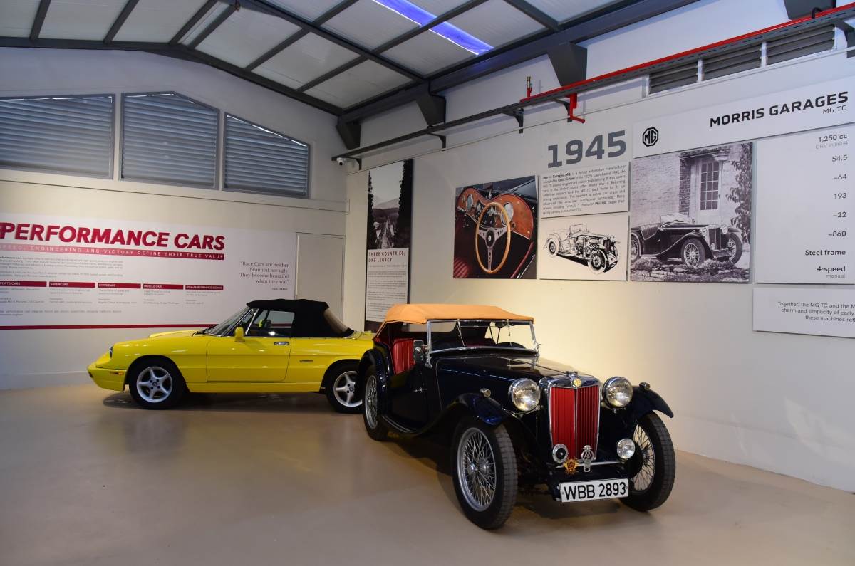 Gee Dee Museum Coimbatore Performance Car Centre with old MG and Alfa Romeo