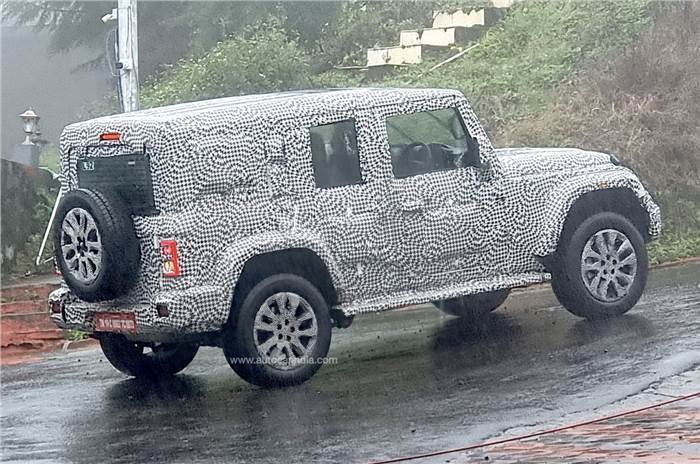 Mahindra Thar Roxx rear spied