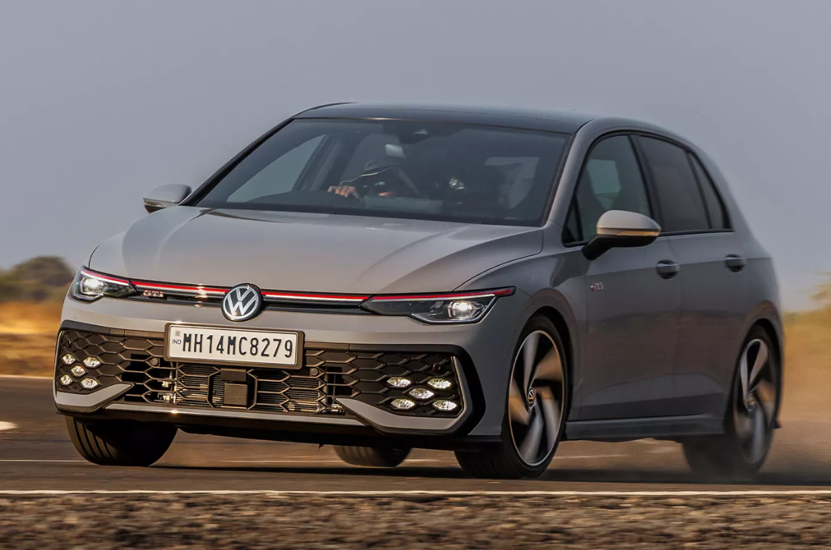 Volkswagen Golf GTI driving on track