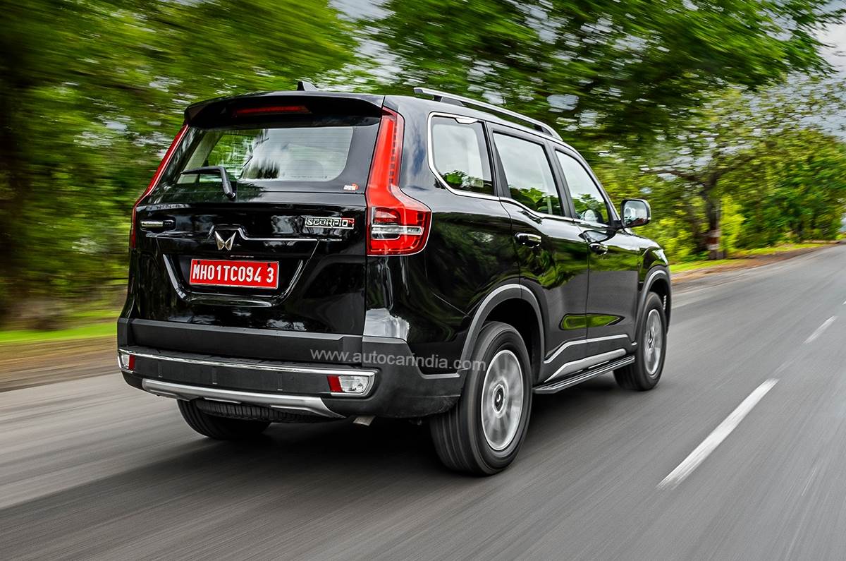 New 2022 Mahindra Scorpio N track rear quarter