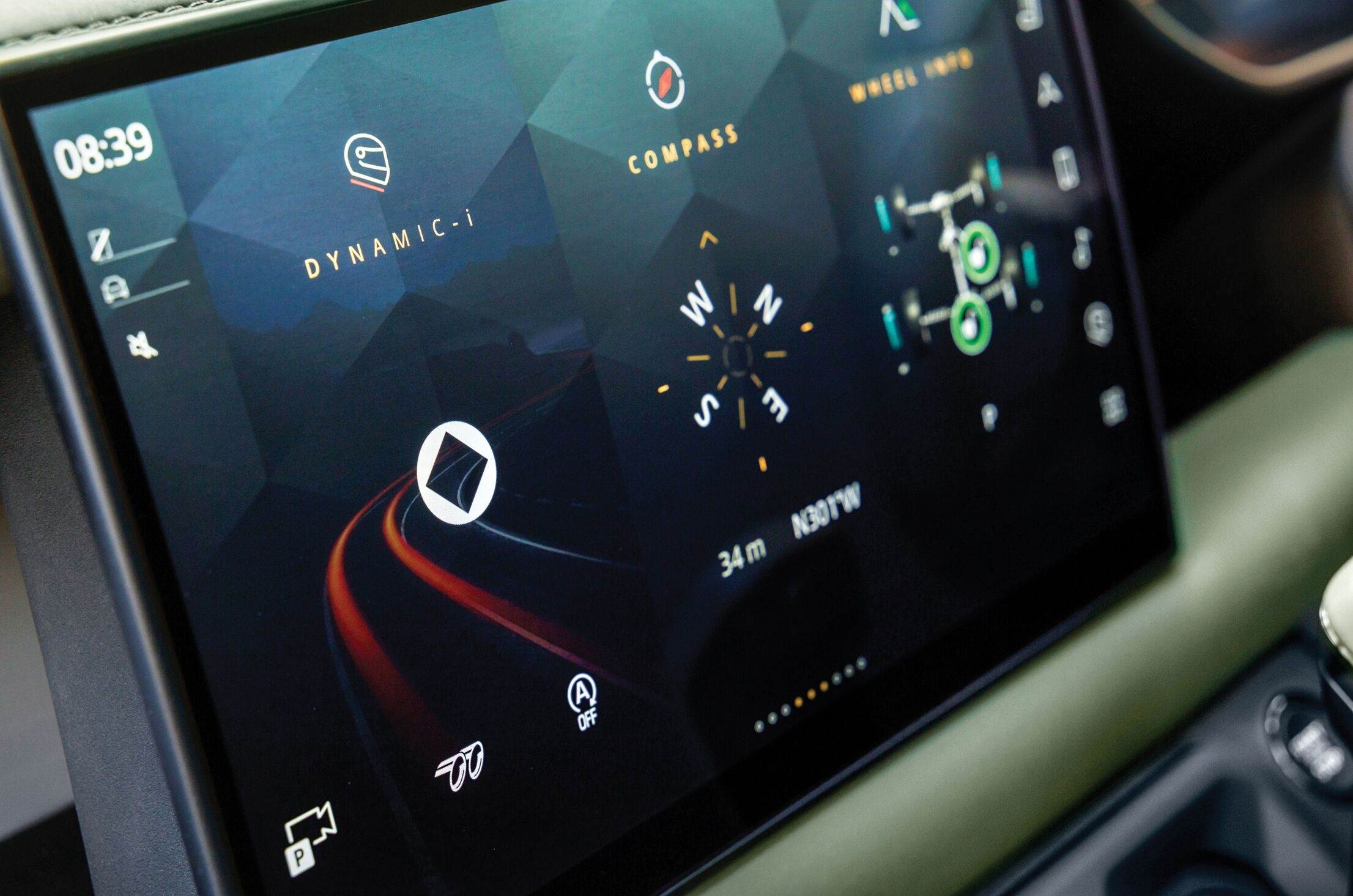 Defender Octa infotainment touchscreen