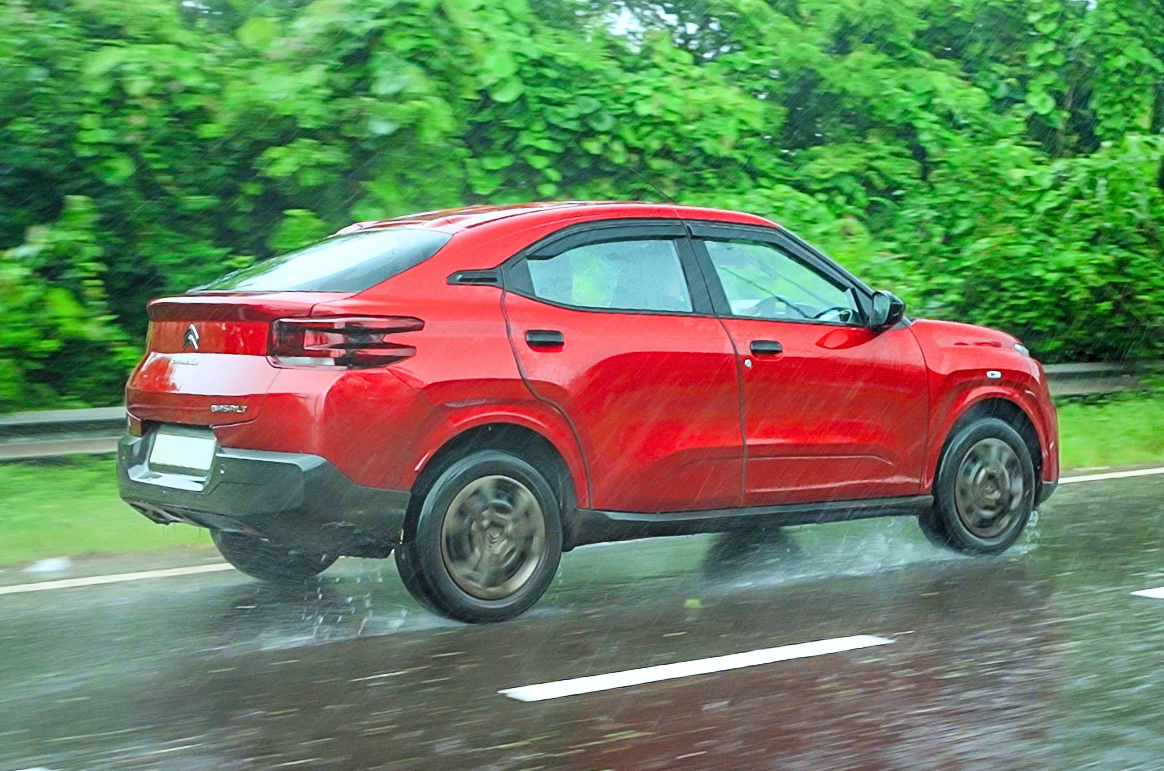 Citroen Basalt X You rear right side driving on road