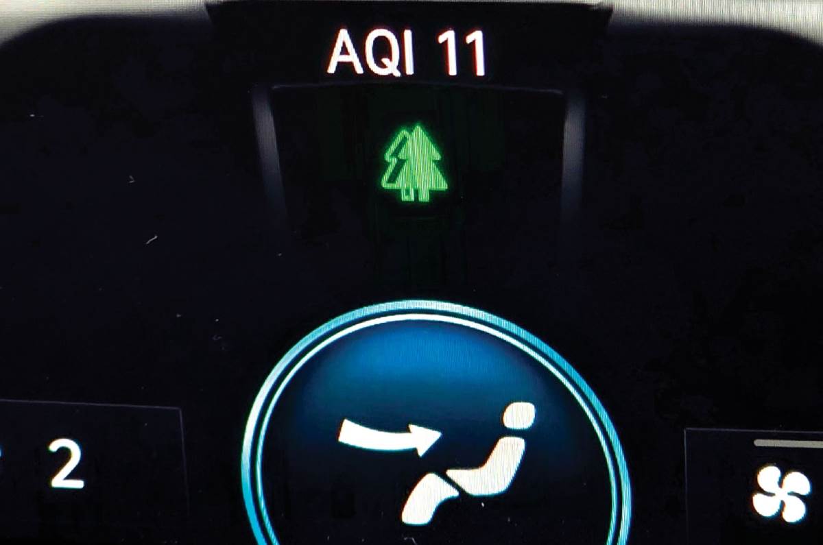 Hyundai Creta Electric AQI digital instrument cluster