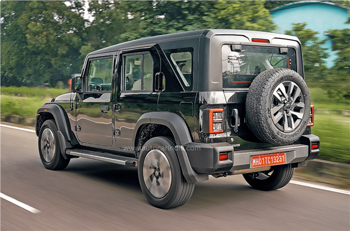 Mahindra Thar Roxx rear action