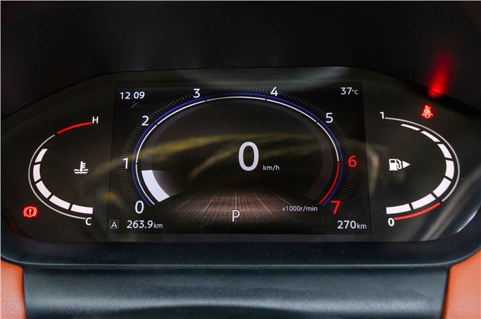 Nissan Magnite facelift instrument cluster