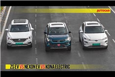 MG ZS EV vs Tata Nexon EV vs Hyundai Kona Electric comparison video